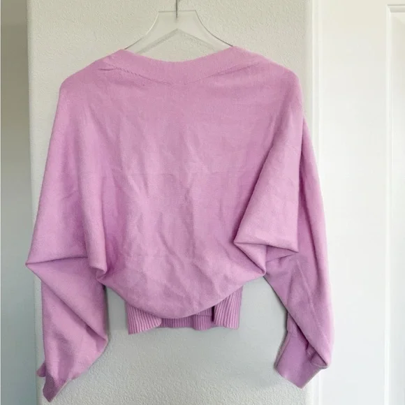 Anthropologie Pink Sweater Set Daily Practice Ribbed Tank and Shrug Cardigan - Picture 3 of 5